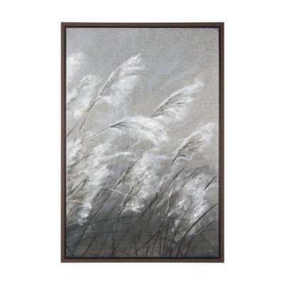 102629-FL - Pampas Grass Breeze II by Mercana Studio a Hand Embellished Textured Framed Canvas
