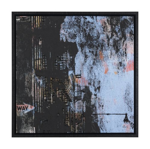 102630-FL - City Vibe IV by Mercana Studio a Hand Embellished Textured Framed Canvas