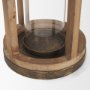 68441 - Andy I Large Natural Wood Cylindrical Lantern 