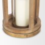 68442 - Andy II Small Natural Wood Cylindrical Lantern 