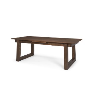 Takota 106.3"L x 39.3"W Rectangular Extendable Dining Table | Modern | Dark Brown Wood | Seats 8