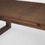 70890-AB - Takota Dark Brown Rectangular Oak Wood w/ Birch Wood Legs Extendable Dining Table