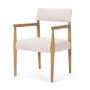 70931 - Toni Light Brown Nettlewood w/Cream Heathered Performance Fabric Dining Chair