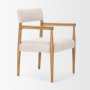 70931 - Toni Light Brown Nettlewood w/Cream Heathered Performance Fabric Dining Chair