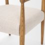 70931 - Toni Light Brown Nettlewood w/Cream Heathered Performance Fabric Dining Chair