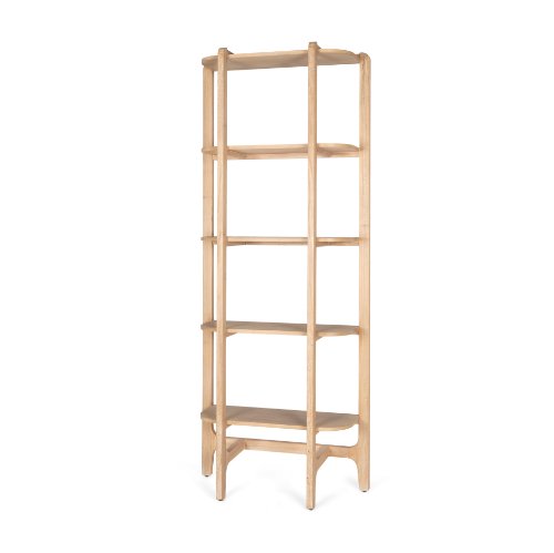 71003 - Taylin Light Brown Solid Wood Open Bookshelf