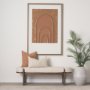 15202 - Terracotta Arches II by Studio M a handmade Original Framed 3D Textured Artwork under Glass