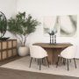 70814-AB - Sonomi Brown 59" Round Solid Rubber Wood w/Oak Tabletop Dining Table