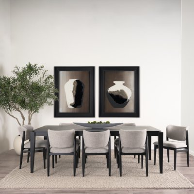 70862 - Teva Black Wood Rectangular 92" Dining Table