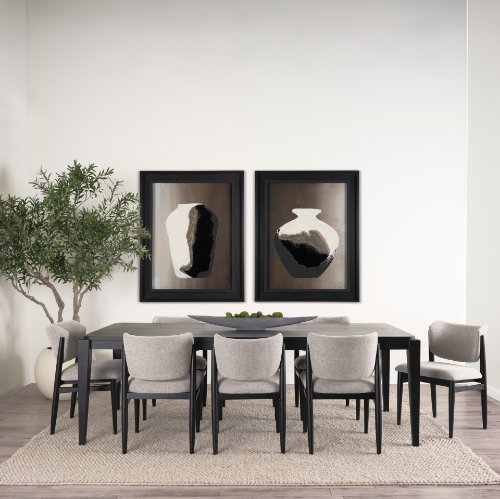 70862 - Teva Black Wood Rectangular 92" Dining Table
