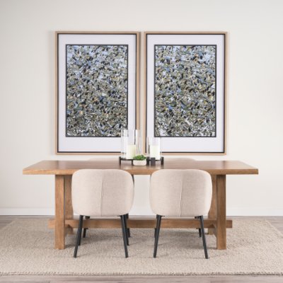 70872-AB - Suke Rectangular Natural Wood Trestle Dining Table