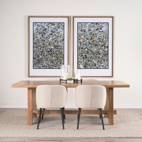 70872-AB - Suke Rectangular Natural Wood Trestle Dining Table