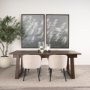 70890-AB - Takota Dark Brown Rectangular Oak Wood w/ Birch Wood Legs Extendable Dining Table