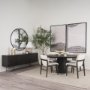 68565-AB - Fitzgerald 60" Round Brown Solid Wood Top & Base Dining Table