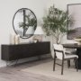 68472 - Darwin 80x17.5 Brown Solid Wood Gold Metal Base 4 Cabinet Door Sideboard