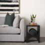 70746 - Sobi Matte Black Square Metal Side Table