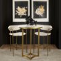 69938-AB - Tanner Marble & Gold Metal Bistro Table