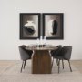 70255 - Shannon Dining Chair w/ Gray Fabric & Matte Black Metal