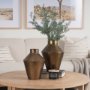 70666 - Perrin Large Brushed Gold Metal Decorative Vase