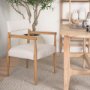 70931 - Toni Light Brown Nettlewood w/Cream Heathered Performance Fabric Dining Chair