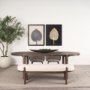 70853 - Sohan Dark Elm Wood Oval Dining Table