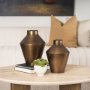 70666 - Perrin Large Brushed Gold Metal Decorative Vase