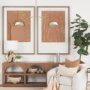 70466 - Cybill Brushed Brass w/ White Metal Shades 2-Light Chandelier