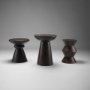 70511 - Palmera Dark Brown Wood Pedestal Accent Table