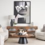 70453 - Edie Matte Black Metal w/ Frosted Glass Globes 6-Light Chandelier