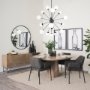 70458 - Barbara Matte Black Metal w/ Frosted Glass Globes 18-Light Chandelier