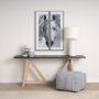 14981 - White Horse Portrait by Mercana Studio Hand Embellished Textured Framed Art Print Matted under Glass