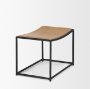70817 - Taniel Light Brown Wood w/ Black Metal Stool