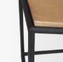 70817 - Taniel Light Brown Wood w/ Black Metal Stool