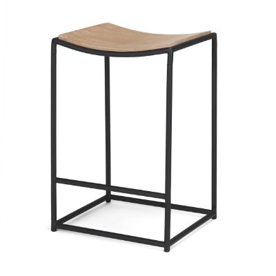 70818 - Taniel Light Brown Wood w/ Black Metal Counter Stool