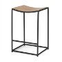 70818 - Taniel Light Brown Wood w/ Black Metal Counter Stool