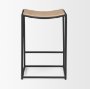 70818 - Taniel Light Brown Wood w/ Black Metal Counter Stool