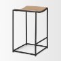 70818 - Taniel Light Brown Wood w/ Black Metal Counter Stool