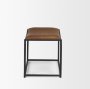 70819 - Taniel Brown Leather w/ Black Metal Stool