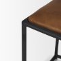 70819 - Taniel Brown Leather w/ Black Metal Stool