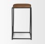 70820 - Taniel Brown Leather w/ Black Metal Counter Stool