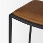 70820 - Taniel Brown Leather w/ Black Metal Counter Stool