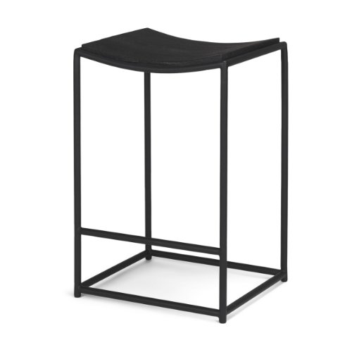 70822 - Taniel Textured Black Wood w/ Black Metal Counter Stool