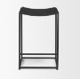 70822 - Taniel Textured Black Wood w/ Black Metal Counter Stool