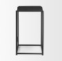 70822 - Taniel Textured Black Wood w/ Black Metal Counter Stool