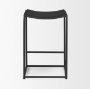 70822 - Taniel Textured Black Wood w/ Black Metal Counter Stool