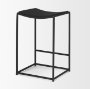 70822 - Taniel Textured Black Wood w/ Black Metal Counter Stool