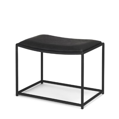 70823 - Taniel Black Leather w/ Black Metal Stool