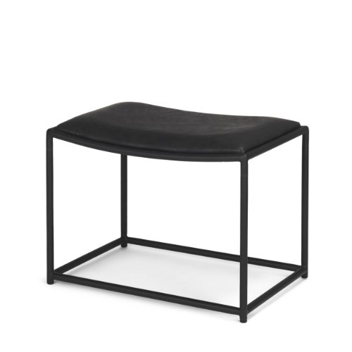 70823 - Taniel Black Leather w/ Black Metal Stool