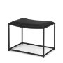 70823 - Taniel Black Leather w/ Black Metal Stool