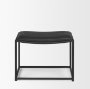 70823 - Taniel Black Leather w/ Black Metal Stool